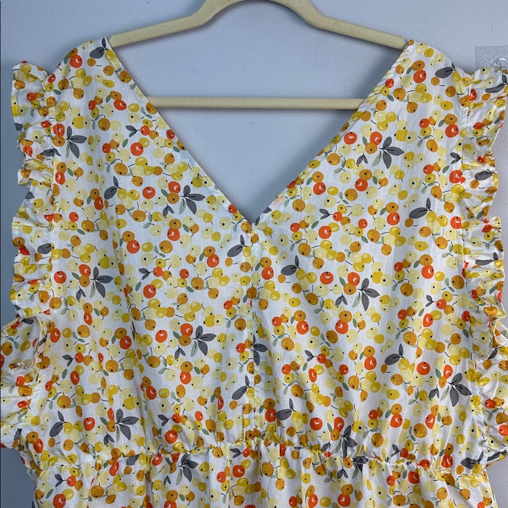 NEW ModCloth Fruit Print Ruffle Sleeveless Tank Top Cotton Peplum Blouse Size 2X - Picture 11 of 16